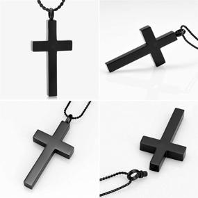 img 2 attached to Imrsanl Crystal Cross Necklace: Perfect Memorial Jewelry for Girls