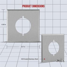 img 3 attached to 🔌 Enerlites Stainless Steel Electrical Receptacle with Wide Diameter