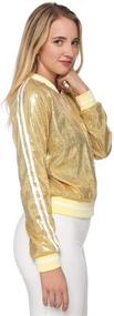 img 2 attached to 💫 Sparkling Stripe Sequin Coats, Jackets & Vests for Women - Anna Kaci Womens Sleeve