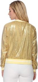 img 3 attached to 💫 Sparkling Stripe Sequin Coats, Jackets & Vests for Women - Anna Kaci Womens Sleeve