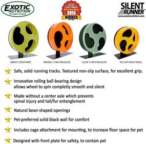 img 1 attached to 🐹 Silent Runner 12" Wide + Cage Attachment - Ultimate Exercise Wheel for Sugar Gliders, Degus, Rats, Hedgehogs & More!