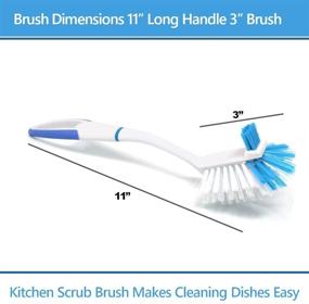 img 2 attached to Efficient Cleaning with Tribello Comfort Grip Kitchen Scrub Brush - Pack of 2 (2 Sided Dish Brush)