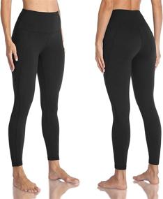 img 3 attached to 🩲 HLTPRO Women's High Waist Tummy Control Leggings with Pockets - Ideal for Workout, Yoga, and Running