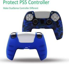 img 3 attached to PS5 Controller Skin, Silicone Grip Cover Case Protector for 🎮 Playstation 5 DualSense Controller (Blue) - Set of 8 Pro Thumb Grips