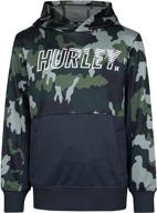 hurley pullover hoodie heather medium logo