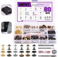 🔘 65pcs 12.5mm leather snap fasteners kit - 6 colors, 60 sets leather rivets w/ fixing tools & soft tape measure - metal button press studs for clothing logo