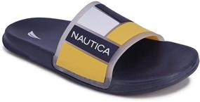 img 4 attached to 🏖️ Nautica Dolan Black Athletic Slide Sandals - Size 9: Ultimate Comfort for Active Souls