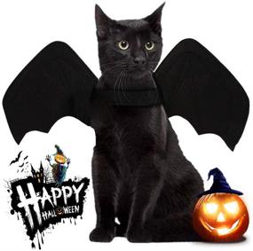 img 3 attached to Halloween Bat Wings for Pet Dogs and Cats - Cute Puppy Collar Cosplay Costume Party Dress Up with Decorative Accessories