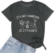 🌵 fashgl women's funny plant gift tee - it's not hoarding if it's plants t-shirt, cactus farm premium shirt логотип