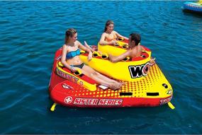 img 1 attached to WOW World of Watersports Zelda Sister Series 🏄 S-Shaped Inflatable Towable Deck Tube for Boating: 1-5 Person, 15-1090