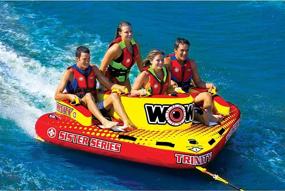 img 2 attached to WOW World of Watersports Zelda Sister Series 🏄 S-Shaped Inflatable Towable Deck Tube for Boating: 1-5 Person, 15-1090