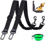 🐶 fancigo 2 pack dog seat belt - ultimate choice for your puppy/dog/pets - durable nylon material - 360° swivel - adjustable size - fits every car - bonus folding bowl - user-friendly & ensuring safety! logo