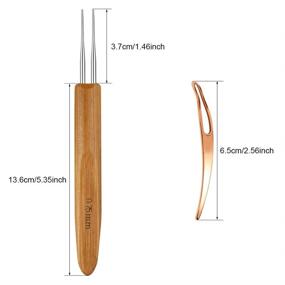 img 3 attached to 🔒 7-Piece Dreadlock Crochet Hook Set: Includes Crochet Hair Weaving Needle Tool with 1 Single Hook, 2 Double Hooks, 1 Triple Hook, and 3 Hair Braid Craft Locking Pieces
