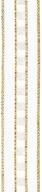 offray ilissa sheer and satin craft ribbon, white and gold, 5/8-inch by 25-yard spool logo