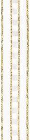 img 1 attached to Offray Ilissa Sheer and Satin Craft Ribbon, White and Gold, 5/8-Inch by 25-Yard Spool