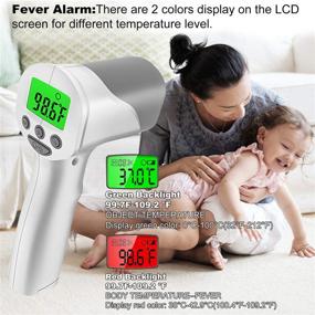 img 1 attached to 🌡️ Famidoc Touchless Thermometer: Non-Contact Infrared for Adults, Kids & Babies | No Touch Forehead Thermometer with Instant Results & LCD Display for Fever