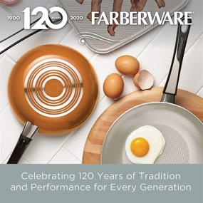 img 1 attached to 🍳 Farberware High Performance Nonstick Cookware Set - 17 Piece Dishwasher Safe Pots and Pans in Champagne Color