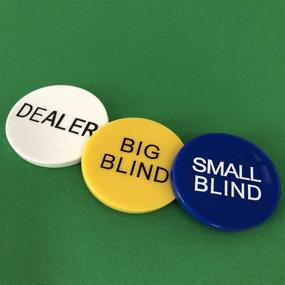 img 2 attached to Professional Casino Texas Holdem Poker 2-Inch Dealer Buttons by Yuanhe - Set of 3