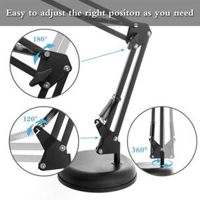 img 2 attached to 🎥 Adjustable Desktop Webcam Suspension Boom Scissor Arm Stand with Base for Logitech C922, C930e, C930, C920, C615, GoPro Hero 7/6/5/4, and Cellphone