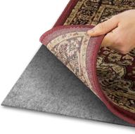🔒 enhanced grip alpine neighbor area rug pad (8x10) for hardwood floors | non-slip thick felt cushion | nonskid kitchen persian carpet mat in natural grey logo