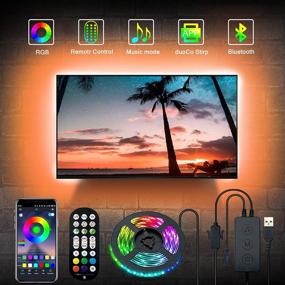 img 4 attached to ZOKON LED Backlights for TV, 9.8FT with Remote & App Control, Music Sync, RGB 🖥️ Color Changing, 90 Degree Bend, USB Powered - Suitable for 40-60 inch TV, Computer, Bedroom, Android iOS