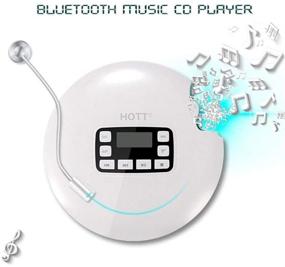 img 3 attached to Compact Disc Player with Bluetooth, LCD Display, Headphone, USB Cable & Power Adapter - Portable CD Player with Electronic Skip Protection, Anti-Shock Function, White