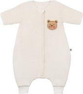 👶 yuni ashley sleep sack: premium sleep sack for babies and toddlers - small size, 12-30months (1-2.5yrs), 2.5 tog, waffle teddy ivory - ultimate comfort and safety for baby sleep logo