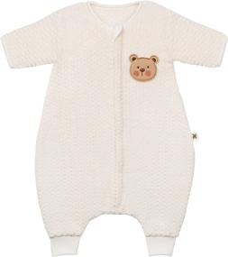 img 4 attached to 👶 Yuni Ashley Sleep Sack: Premium Sleep Sack for Babies and Toddlers - Small Size, 12-30Months (1-2.5yrs), 2.5 TOG, Waffle Teddy Ivory - Ultimate Comfort and Safety for Baby Sleep