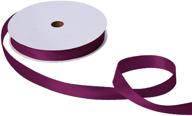 jillson roberts bulk 1-inch double faced satin ribbon - 20 color options, burgundy, 100 yard spool (bfr1008) logo