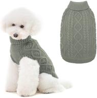 bingpet turtleneck knitted dog sweater - cozy cable knit jumper coat, snug pet winter clothes for dogs cats in chilly season логотип