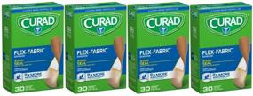 img 2 attached to 💉 Curad Flex-Fabric Bandages, 3/4 x 3 Inches, 30 Count (Pack of 4) - Best Deal!