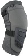 large grey ixs unisex trigger knee guard with breathable moisture-wicking padding for enhanced protection logo