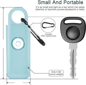 img 3 attached to 🔑 Personal Safety Keychain Siren - Self Defense SOS Alarm Keychain for Women with LED Light - Emergency Key Ring Alarm for Women, Elders & Kids - Aqua