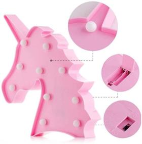 img 2 attached to 🦄 Unicorn Gifts Night Light - Battery Operated LED Table Lamp for Living Room, Bedroom, Home Decor - Unicornio Party Supplies Christmas Gift for Kids (Pink Unicorn)