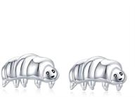 adorable water bear earrings: 925 sterling silver studs for women and girls - unique tardigrade sea creature jewelry, perfect birthday or christmas gift logo