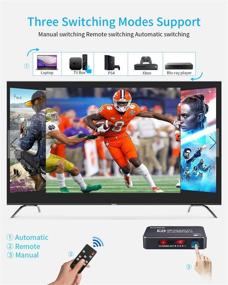 img 2 attached to Koopman 4K HDR HDMI переключатель: 5 портов селектор с ИК-пультом, Ultra HD Dolby Vision, 18,5 Гбит / с, HDR10 и HDCP 2.2