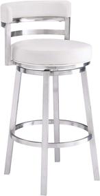 img 4 attached to 🪑 White Madrid Bar Stool, 26-inch Counter Height: Optimize Your Search