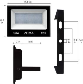 img 3 attached to 🔦 ZHMA 100W LED Black Light: Waterproof, Indoor/Outdoor Party, Stage Lighting, Aquarium, Neon Glow, Fluorescent Effect - 2 Pack