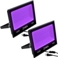 🔦 zhma 100w led black light: waterproof, indoor/outdoor party, stage lighting, aquarium, neon glow, fluorescent effect - 2 pack логотип