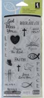 inkadinkado spiritual and religious clear stamp set, 20pc: enhance your crafts with divine motifs logo