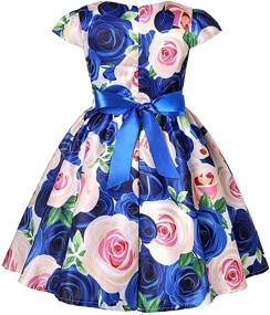 img 3 attached to 🌸 Stylish Formal Floral Dresses for Kids - NSSMWTTC, Available in Sizes 2-10 Years