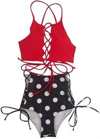 img 1 attached to 👙 GIRL SEA Waisted Swimsuit: Stylish, Backless Women's Clothing for Swimsuits & Cover Ups