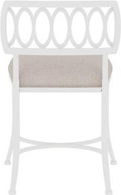 img 1 attached to 💄 Hillsdale Furniture Canal Street Vanity Stool in Elegant White and Cream - Enhance Your Décor