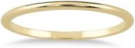 💍 14k yellow gold domed wedding band- ultra-thin design, only 1mm in thickness logo