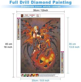 img 3 attached to 🎨 MXJSUA 5D Diamond Painting Elf Kit for Home Wall Decor - Arts and Crafts Pasted, Round Drill - 12x16inch