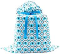 🎁 turquoise blue jumbo reusable fabric gift bag - ideal for baby shower, child’s birthday, or any occasion (27 inches wide by 33 inches high) with elephants design logo