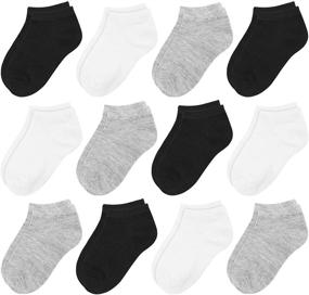 img 3 attached to BOOPH Cushion Socks Girls Черный Белый Серый