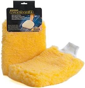 img 1 attached to 🚘 CleanTools Premium Natural Wool/Polyester/Nylon Blend Wash Mitt, Yellow - Case of 6: Ultimate Cleaning Efficiency for Cars and More!