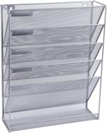 🗂️ easepres 5-tier mesh hanging file organizer - efficient vertical holder rack for office and home storage, in black and silver logo