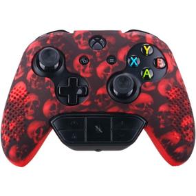 img 3 attached to 🎮 9CDeer Skull Red Studded Silicone Cover Sleeve Case + 8 Thumb Grips Analog Caps for Xbox One/S/X Controller – Compatible with Official Stereo Headset